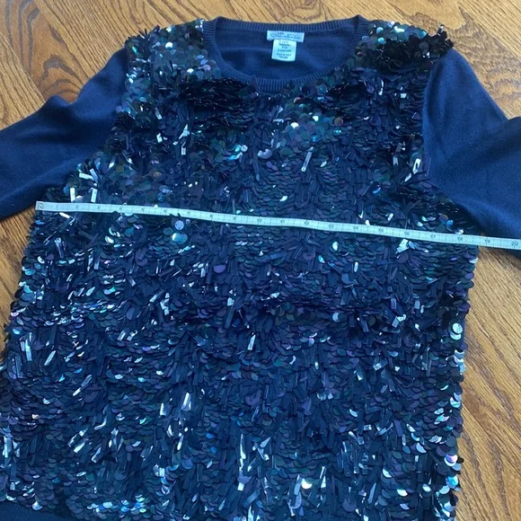 Oscar de la Renta Sequin Wool Top size M - Picture 6 of 8